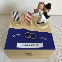 Geldgeschenke|Bines Geschenkekiste Geldgeschenk Hochzeit Flitterwochen Reise Urlaub Strand Meer Hochzeitsreise Hochzeitsgeschenk maritim Brautpaar Geld schenken