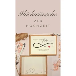 Discount Geldgeschenk Hochzeit personalisiert – Elegante Geschenkbox mit Infinity-Symbol & Namen Geldgeschenke