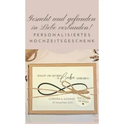 Discount Geldgeschenk Hochzeit personalisiert – Elegante Geschenkbox mit Infinity-Symbol & Namen Geldgeschenke