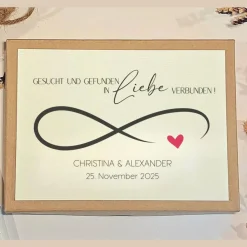Discount Geldgeschenk Hochzeit personalisiert – Elegante Geschenkbox mit Infinity-Symbol & Namen Geldgeschenke