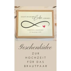 Discount Geldgeschenk Hochzeit personalisiert – Elegante Geschenkbox mit Infinity-Symbol & Namen Geldgeschenke