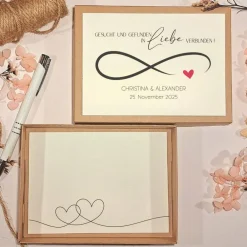 Discount Geldgeschenk Hochzeit personalisiert – Elegante Geschenkbox mit Infinity-Symbol & Namen Geldgeschenke