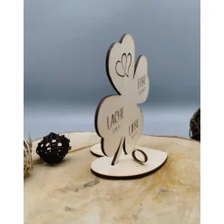 Clearance Geldgeschenk Kleeblatt Holz zum 30. Geburtstag – Personalisiertes Birkenholz Geschenk mit Namensgravur Geldgeschenke