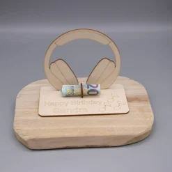 Sale Geldgeschenk Kopfhörer - aus Holz personalisiert Geldgeschenke