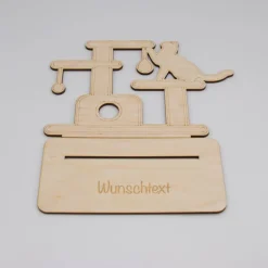 Best Geldgeschenk Kratzbaum/Katze - aus Holz personalisiert Geldgeschenke