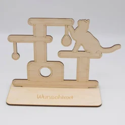 Best Geldgeschenk Kratzbaum/Katze - aus Holz personalisiert Geldgeschenke