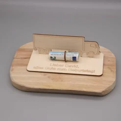 Best Geldgeschenk LKW - aus Holz personalisiert Geldgeschenke