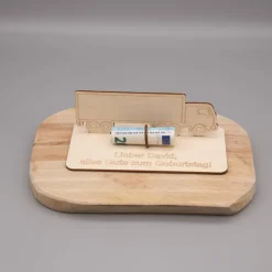 Best Geldgeschenk LKW - aus Holz personalisiert Geldgeschenke