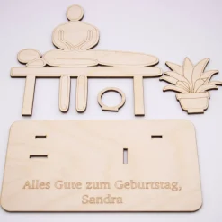 Best Geldgeschenk Massage - Wellness - aus Holz personalisiert Geldgeschenke