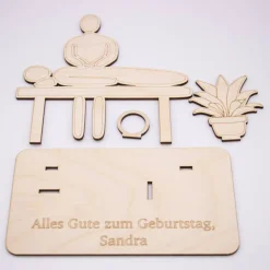 Best Geldgeschenk Massage - Wellness - aus Holz personalisiert Geldgeschenke