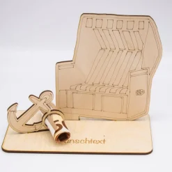 Clearance Geldgeschenk mit Strandkorb - aus Holz personalisiert Geldgeschenke