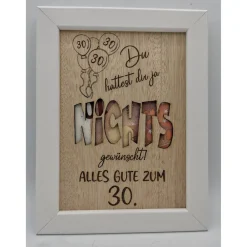 Discount Geldgeschenk Nichts zum 30. Geburtstag Personalisiert, 30er  Bilderrahmen Geburtstagsgeschenk, Geschenkidee, Ho Geldgeschenke