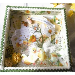 Outlet GELDGESCHENK  OSTERN * Frühlingshafte Shadowbox * Ostern * Osterdeko * Ostergeschenk * Osterdeko
