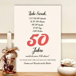 Best Geldgeschenk personalisiert zum 50. Geburtstag | Geld im Bilderrahmen | Geburtstagsgeschenk Geld im Bild Geldgeschenke