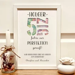 Discount Geldgeschenk personalisiert zum 50. Geburtstag Mann – Kreative Geschenkidee mit Bilderrahmen Geldgeschenke