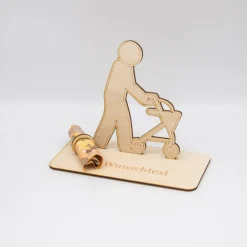 Outlet Geldgeschenk Rollator - aus Holz personalisiert Geldgeschenke