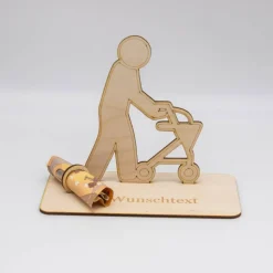 Outlet Geldgeschenk Rollator - aus Holz personalisiert Geldgeschenke