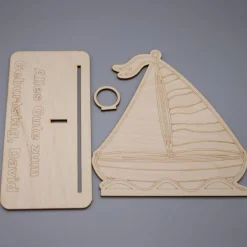 Sale Geldgeschenk Segelboot - aus Holz personalisiert Geldgeschenke