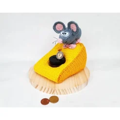 Discount Geldgeschenk Spardose Sparschwein Gutschein Amigurumi Maus Käse Holzplatte Geschenkverpackung Name Individualisierb Geldgeschenke