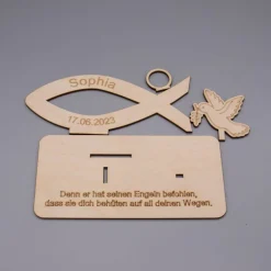 Geldgeschenke|SandavDesigns Geldgeschenk Taufe - Konfirmation - aus Holz personalisiert