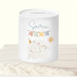 Geldgeschenke|Die Farbkleckserei 123 Geldgeschenk Taufe personalisiert, Spardose Kind Frosch mit Namen, Sparschwein Tiere, Sparbüchse Taufe, Geschenk