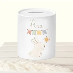 Geldgeschenke|Die Farbkleckserei 123 Geldgeschenk Taufe personalisiert, Spardose Kind Frosch mit Namen, Sparschwein Tiere, Sparbüchse Taufe, Geschenk