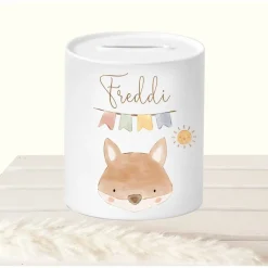 Geldgeschenke|Die Farbkleckserei 123 Geldgeschenk Taufe personalisiert, Spardose Kind Frosch mit Namen, Sparschwein Tiere, Sparbüchse Taufe, Geschenk