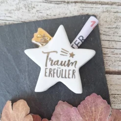 Geldgeschenk "Traumerfüller" ~ Porzellan Tannenbaum für Geldscheine ~ Weihnachten ~ Deko Geldgeschenke