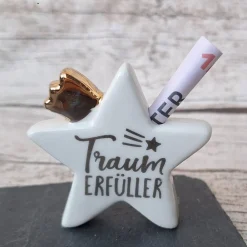 Geldgeschenk "Traumerfüller" ~ Porzellan Tannenbaum für Geldscheine ~ Weihnachten ~ Deko Geldgeschenke