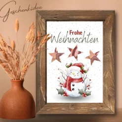 Geldgeschenke|DekowerkSeeger Geldgeschenk Weihnachten Schneemann winterlich |  Geschenkidee Weihnachtsgeld | Wunscherfüller Geld Stern