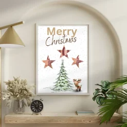 Geldgeschenke|DekowerkSeeger Geldgeschenk Weihnachten Rentier vor Wintertanne |  Geschenkidee Weihnachtsgeld | Wunscherfüller Geld Stern
