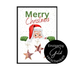 New Geldgeschenk Weihnachten Weihnachtsmann | Geschenkidee Weihnachtsgeld | Wunscherfüller Geld Stern Geldgeschenke