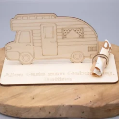 Clearance Geldgeschenk Wohnmobil - aus Holz personalisiert Geldgeschenke