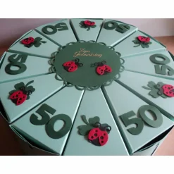 Sale Geldgeschenk zum Geburtstag Schachteltorte Papiertorte Geburtstagstorte Geburtsgsgeschenk Marienkäfer Torte Geldgeschenke