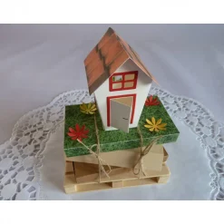 Geschenke|IdeenOase Geldgeschenk zum Hausbau oder Umzug, auf kleiner Palette