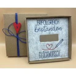 Best Geldgeschenk, zur bestandenen Prüfung   Schriftfarbe Blau Kinder Danksagungskarten