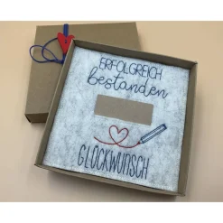 Best Geldgeschenk, zur bestandenen Prüfung   Schriftfarbe Blau Kinder Danksagungskarten
