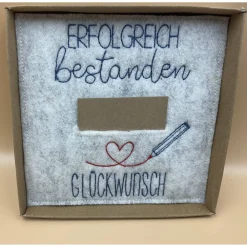 Best Geldgeschenk, zur bestandenen Prüfung   Schriftfarbe Blau Kinder Danksagungskarten