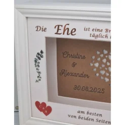 Clearance Geldgeschenk zur Hochzeit – Personalisierter Bilderrahmen mit 3D Herz-Effekt & Erinnerungswert Geldgeschenke