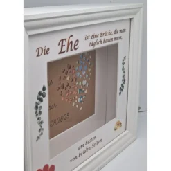 Clearance Geldgeschenk zur Hochzeit – Personalisierter Bilderrahmen mit 3D Herz-Effekt & Erinnerungswert Geldgeschenke