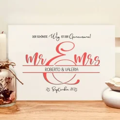 Discount Geldgeschenk zur Hochzeit personalisiert | Hochzeitsgeschenk Mr & Mrs Geschenk | Geld im Bilderrahmen Geldgeschenke