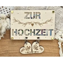 Clearance Geldgeschenk zur Hochzeit Karte personalisiert Hochzeitsgeschenk Geldgeschenke