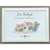 Geldgeschenke|Lovely picture frame & more Geldgeschenk zur Hochzeit: Personalisiertes Steinbild Hochzeitsschiff – Hochzeitsgeschenk Reisen & Kreuzfahrt
