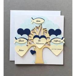 Best Geldgeschenk zur Kommunion, Karte zur Kommunion Junge,Geschenk Kommunion Junge, Klappkarte, personalisiert Glückwunschkarten