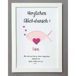 Geldgeschenke|Lovely picture frame & more Geldgeschenk zur Konfirmation, Konfirmationsgeschenk Mädchen und Jungen, Bilderrahmen Fisch