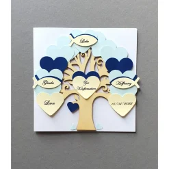 Glückwunschkarten|Lovely picture frame & more Geldgeschenk zur Konfirmation, Karte zur Konfirmation Junge,Geschenk Konfirmation Junge, Klappkarte, personalisiert