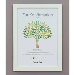 Geldgeschenke|Lovely picture frame & more Geldgeschenk zur Konfirmation Erstkommunion Firmung Jugendweihe Taufe Mädchen Junge, Lebensbaum