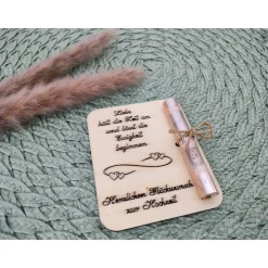 Sale Geldgeschenkkarten aus Holz / Hochzeit / Glückwünsche / Wunscherfüller / Gutschein Geldgeschenke