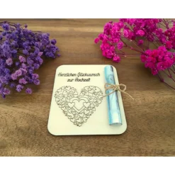 Sale Geldgeschenkkarten aus Holz / Hochzeit / Glückwünsche / Wunscherfüller / Gutschein Geldgeschenke