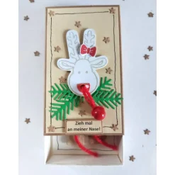 Geldgeschenke|IdeenOase Geldgeschenkschachtel Elch – Originelle Streichholzschachtel für Geldgeschenke zu Weihnachten